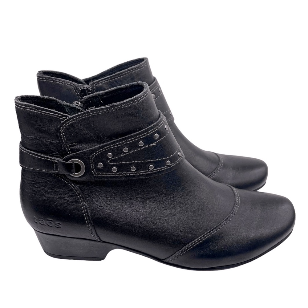 Taos Leather Studded Ankle Boots-Ultimo Black Women’s Size 6.5